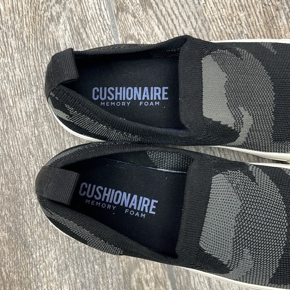 CUSHIONAIRE RORY SLIP ON SNEAKERS CAMO Black & Gray Size 6 - Picture 4 of 4